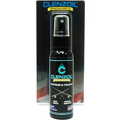 CLENZOIL Marine & Tackle - Fishing Gear Oil Lubricant - for Fish Care Reels, Boat Motors, Downriggers & More - Easily Oils Applicator