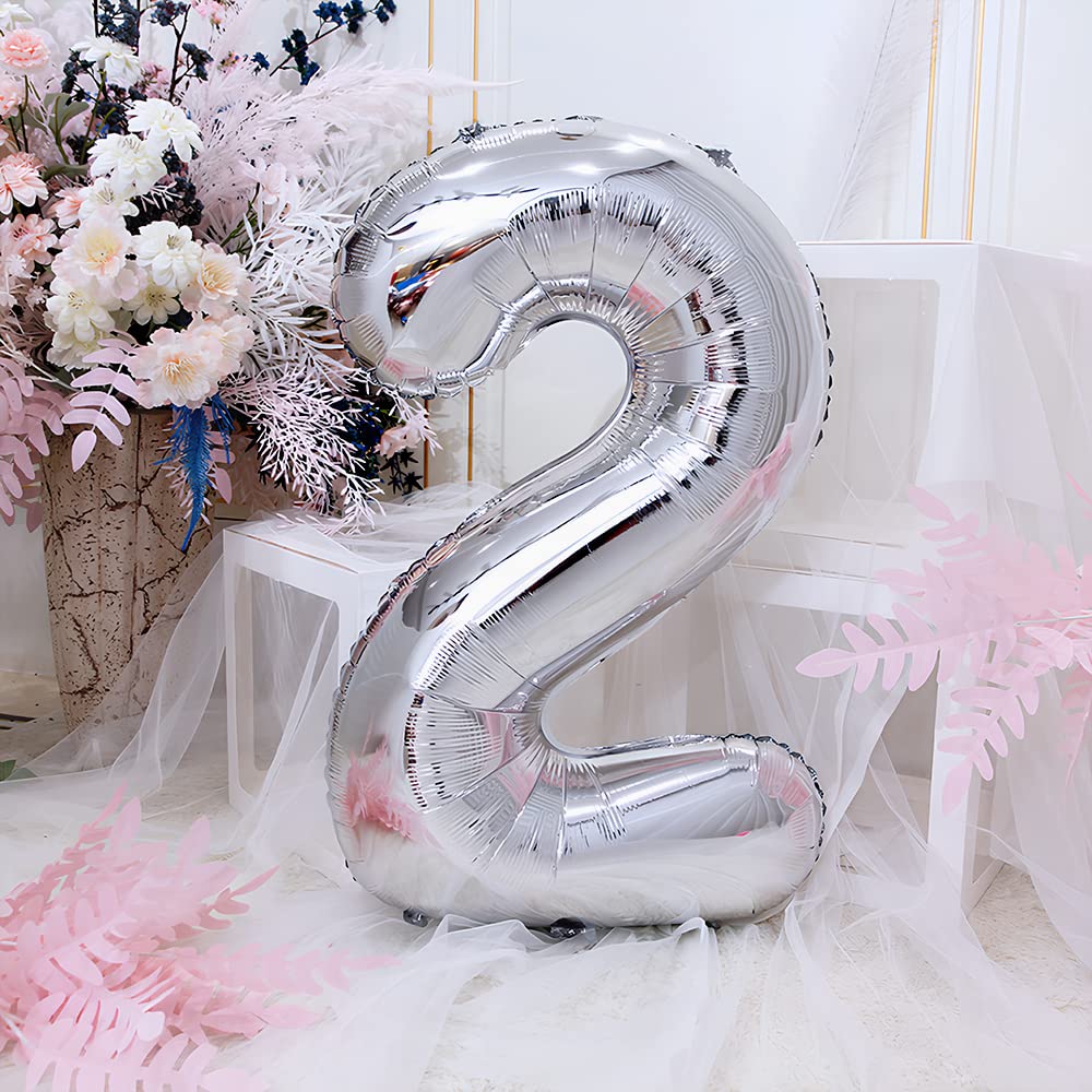 Foil Globo Número 5 Azul 40" (101cm), Inflable Helio o aire, Gigante Numeros 0-9, 10-19, 20-29, 30-100, Grande Globos Decoración para La Boda Aniversario y Cumpleaños Fiestas — view 129