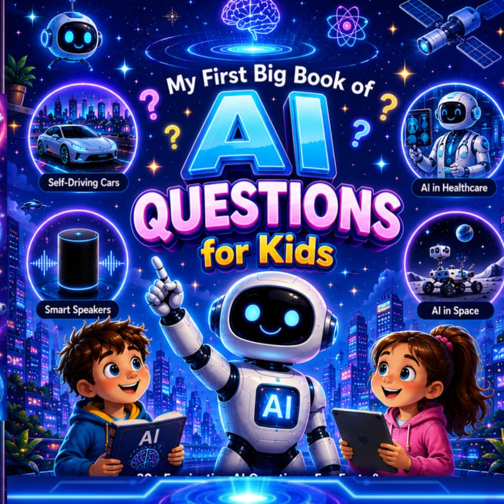 My First Big Book of AI Questions for Kids |Fun Facts, STEM Adventures, Future Technology, Smart Robots & Amazing Artificial Intelligence Discoveries for Curious Kids Ages 5–12: Big Questions About AI