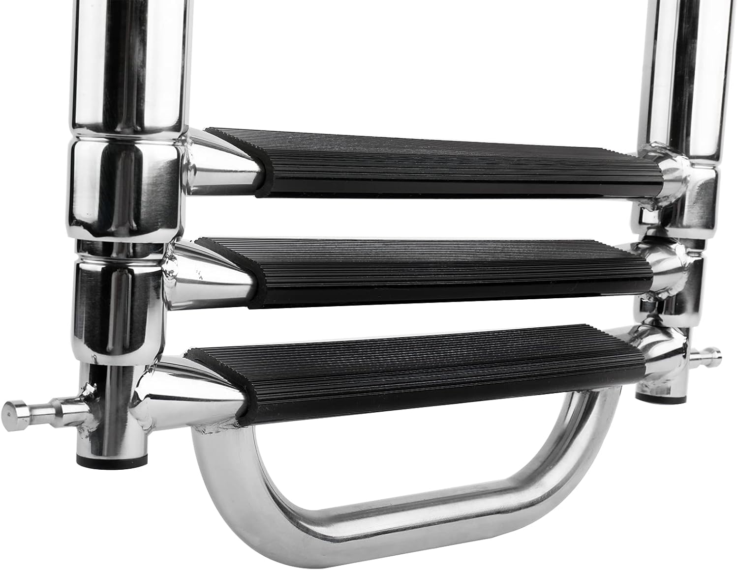 Amarine Made Boat Ladder, 4-Step Sliding Ladder with Stainless Steel 316 Spring Loaded Latch, Carry Handle and Pop-N-Lock