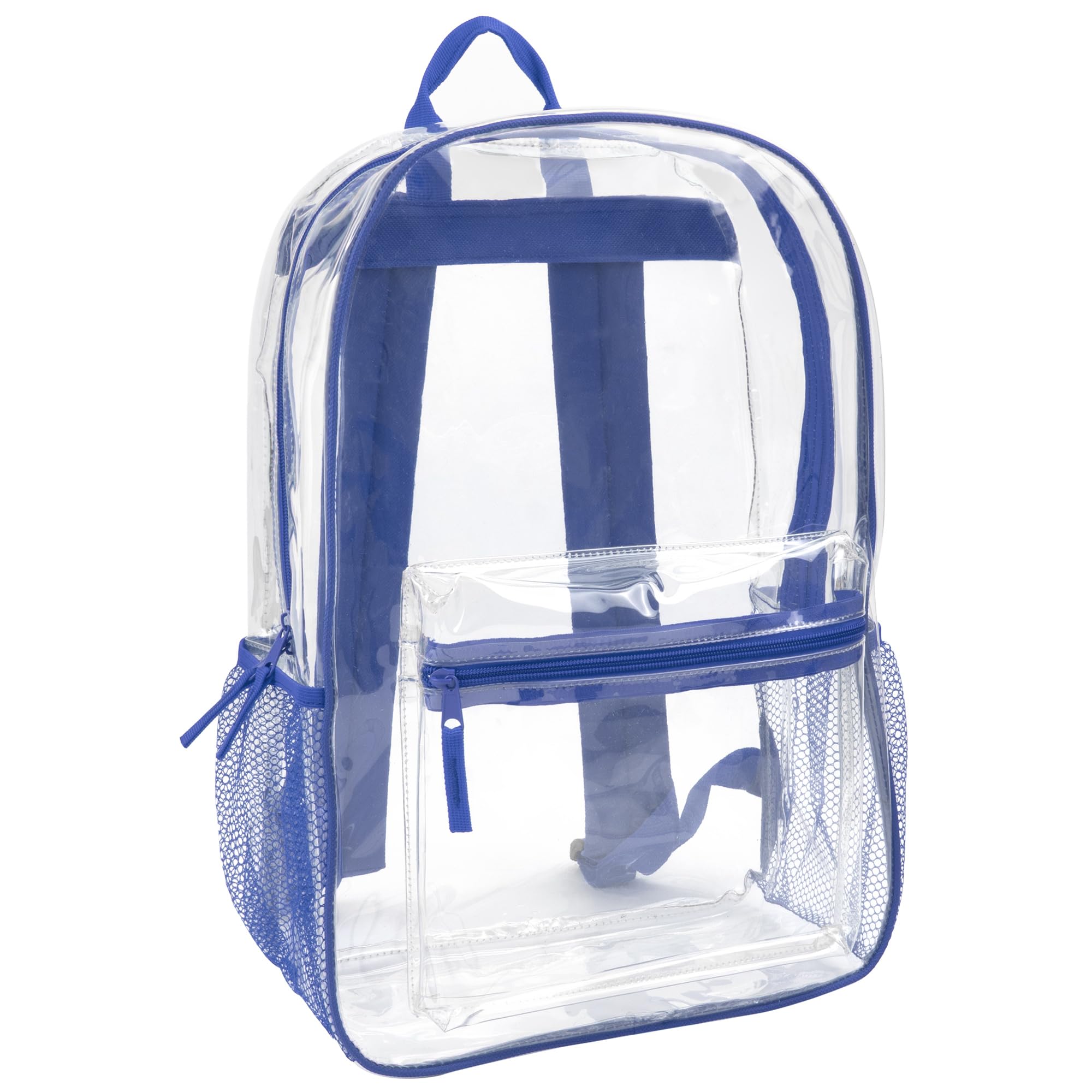 Trail maker Clear Backpack Heavy Duty with Padded Straps, Side Pockets for Kids, Boys, Girls, School, Stadium Approved Events