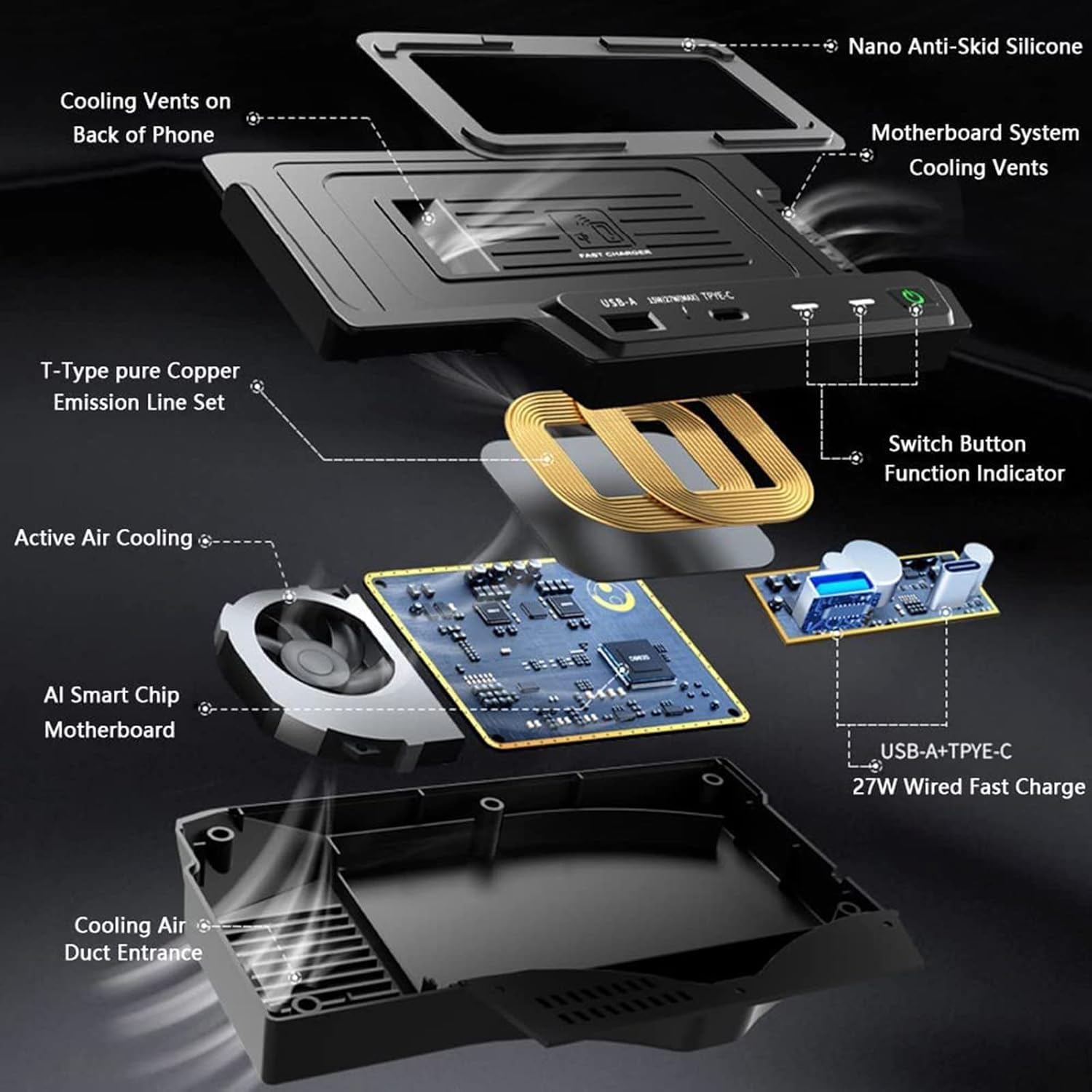 saturey center console wireless charger tray compatible with mercedes benz glegls 2020 2021 2022 car wireless charger accessories upgrade 15w fast