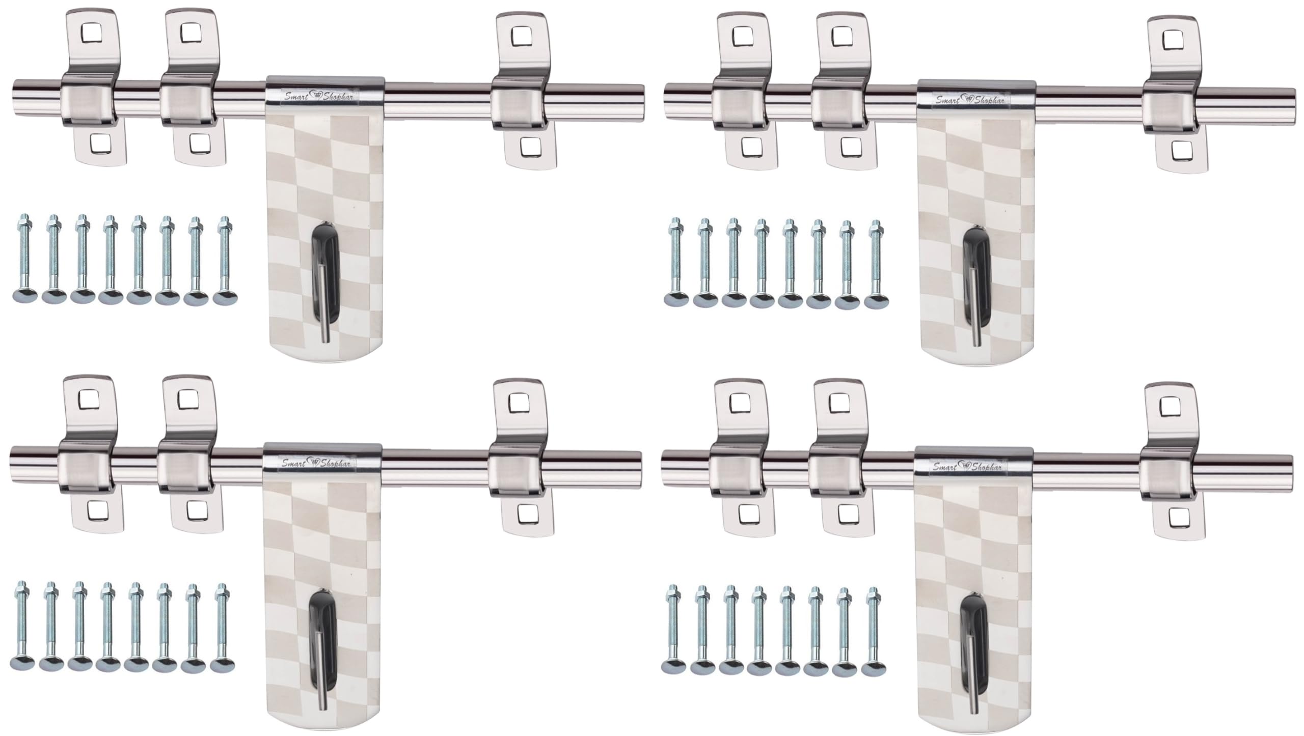 SMART SHOPHAR Stainless Steel Mdx Aldrop 12 Inches Silver Pack of 4 Sturdy Aldrop Set for Doors, Cabinets, and Furniture Remarkable, Modern Appeal, Simplified Installation (B01N7QU6SV) Amazon Price History, Amazon Price Tracker