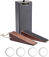 Vista 1 de Topes de puerta de madera para la parte inferior de la puerta, topes de puerta de madera de alta calidad con almohadilla antideslizante, cuña