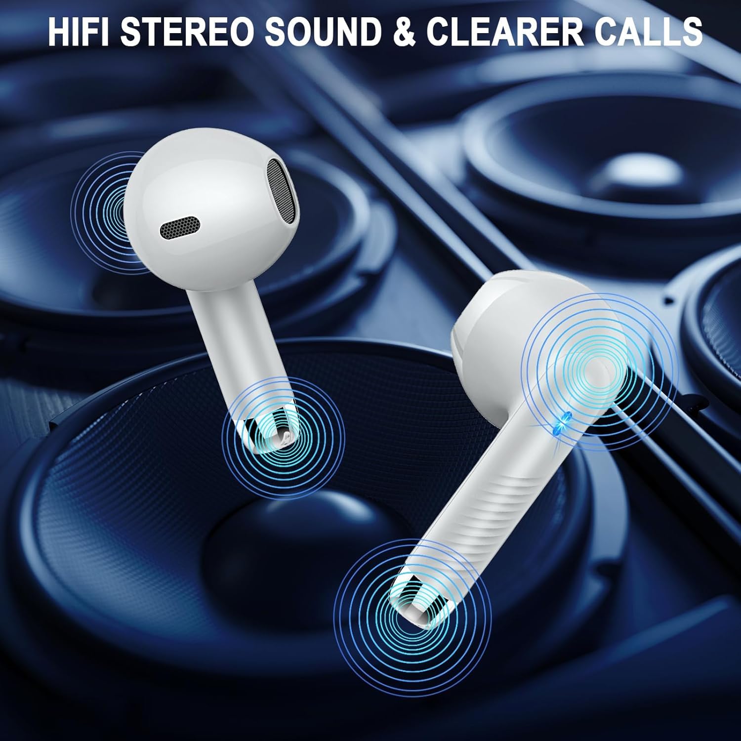 2026 Casque Bluetooth Écouteurs Bluetooth 5.4, Casque Sans Fil avec 4 ENC Annulation Du Bruit Mic, Casque Dans L'oreille 40 Heures De Lecture, Casque Sans Fil HiFi Stéréo IP7 Étanche pour iOS/Android