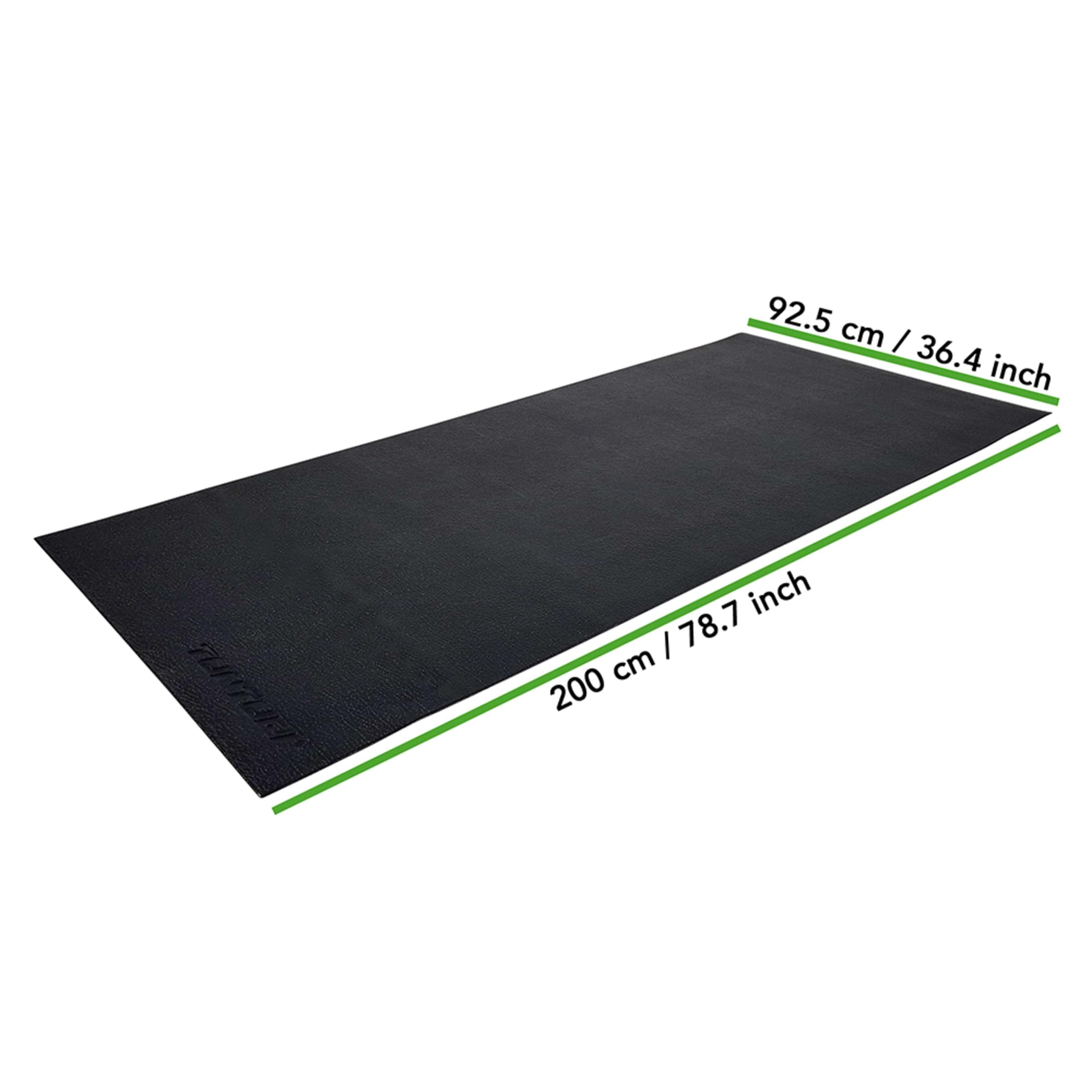 Tunturi-Fitness 14Tusfu120 Alfombrilla Protectora para Máquinas de Musculación, Unisex Adulto, Negro, 200 x 92.5 cm
