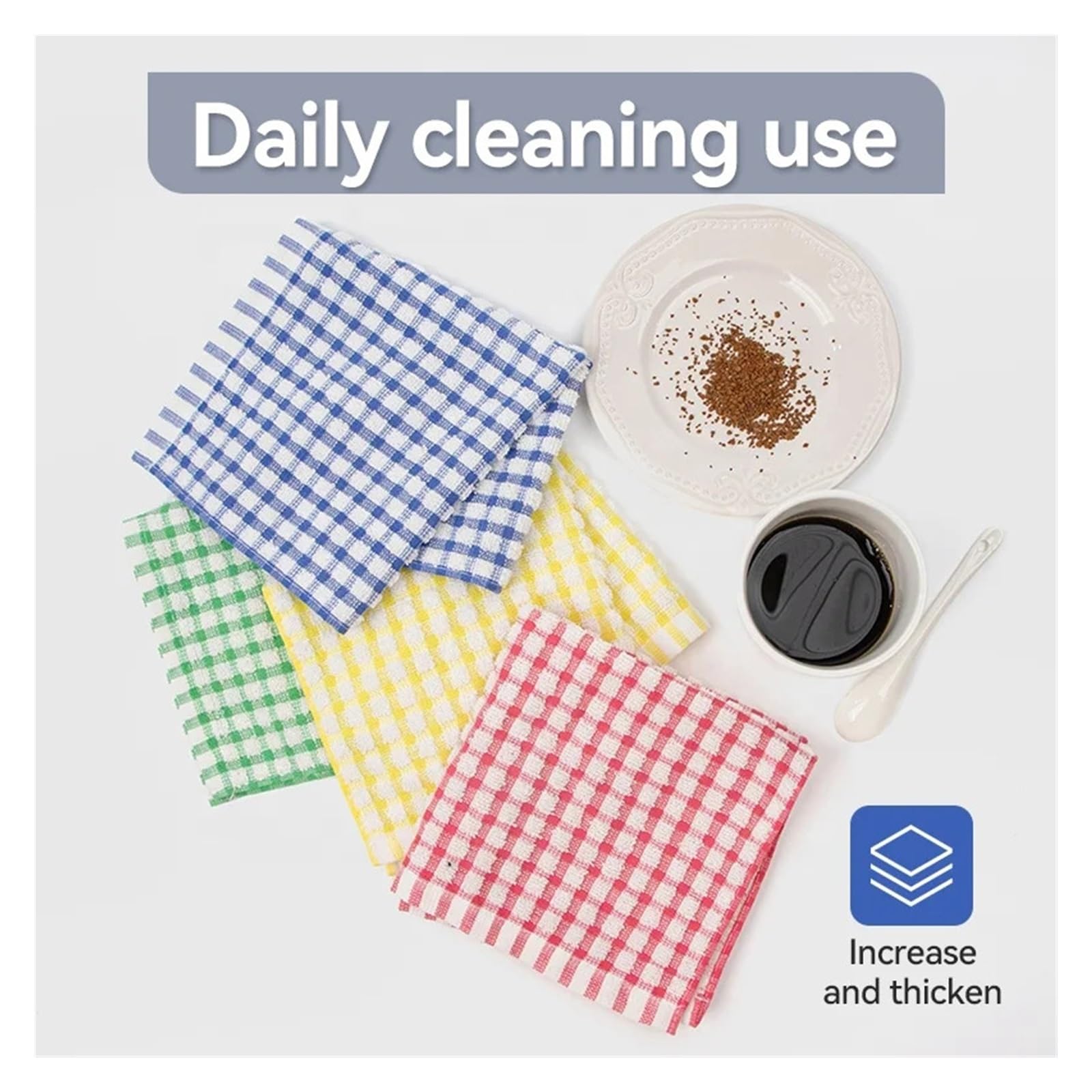 paños de Cocina Toallas de algodón for Cocina y té | Paño de restaurante, paños de cocina, paño de limpieza, toalla de limpieza de cocina(5pcs)