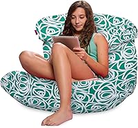 Vista 799 de Posh Creations Puf estructurado cómodo para jugar, leer y ver la televisión, Malibu Lounge, tela de lona para colorear, criaturas