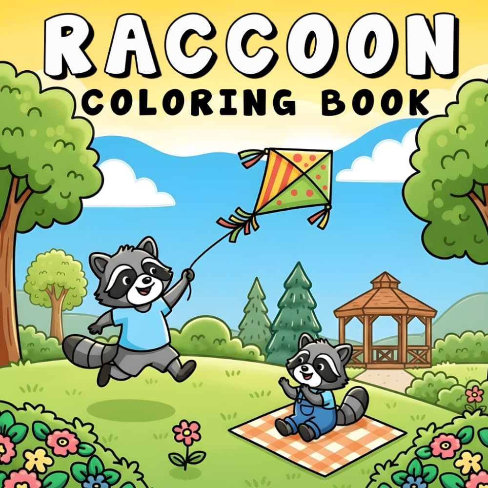 Raccoon Coloring Book: 50+ Easy and Delightful Coloring Pages Featuring Adorable Raccoons for Teens and Adults, Relax and Unwind