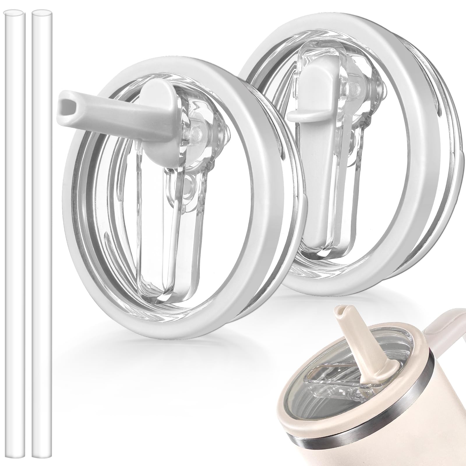 2 Pack 40 Oz Flip Straw Leak Proof Lid For Stanley H2.0 Quencher - View #13