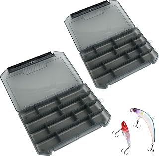 Angelbox wasserdicht, verstellbare Fächer, 2er-Set