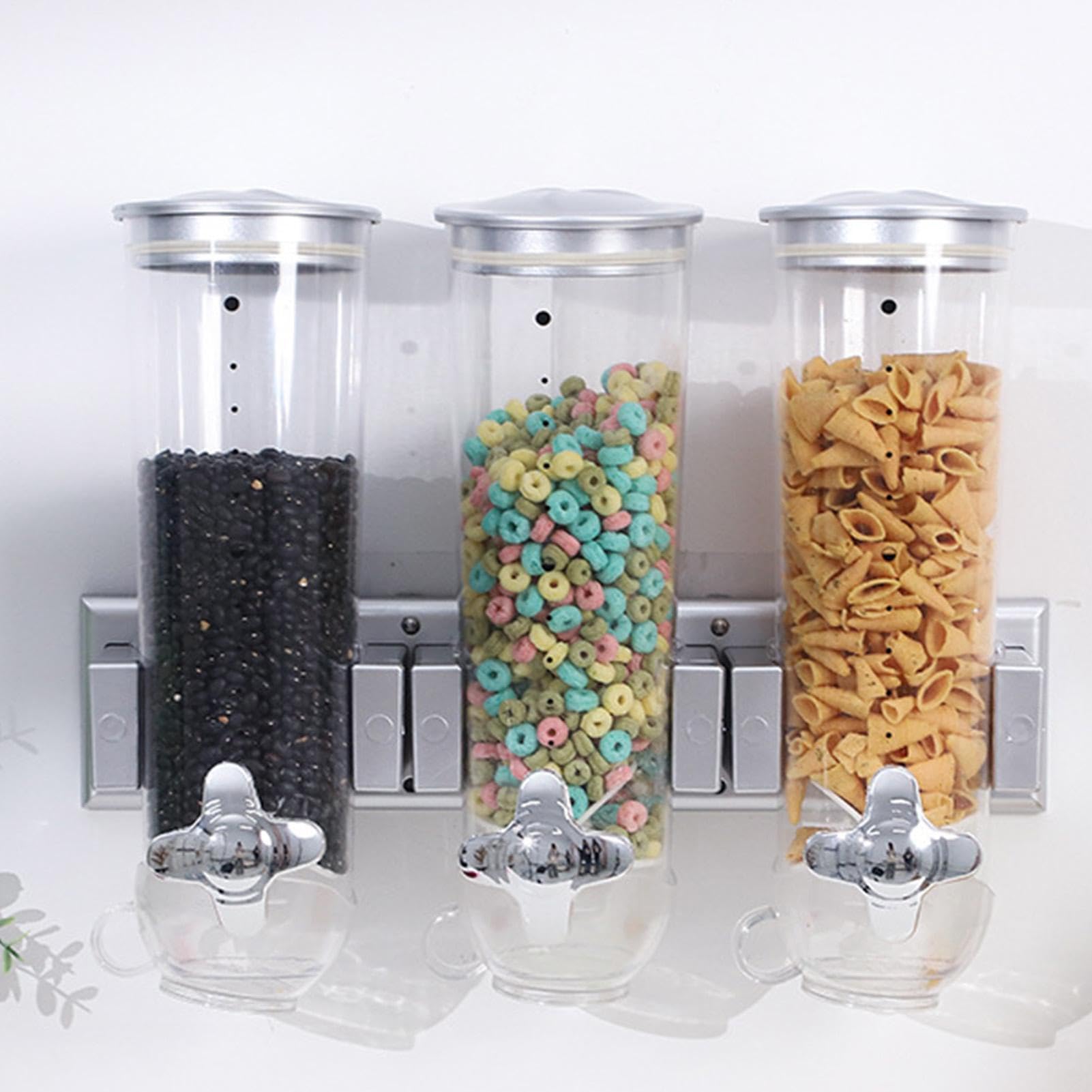 Contenedores de almacenamiento de alimentos, contenedores de cereales de 16.1 x 12.2 pulgadas, de almacenamiento portátil de cereales, dispensadores de dulces ABS, almacenamiento conveniente
