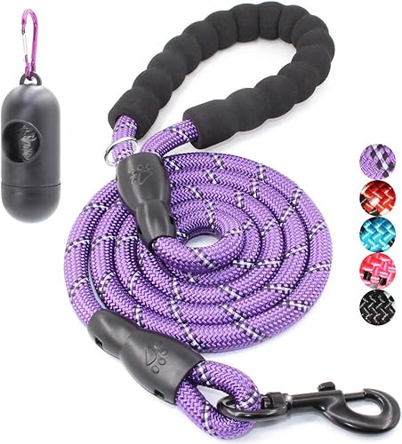 Miniatura 21 de BAAPET Correa para perro de 2/4/5/6 pies con cómodo mango acolchado e hilos altamente reflectantes para perros pequeños, medianos y grandes