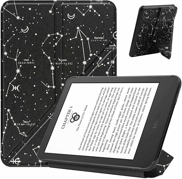 VOVIPO Case for 6" Amazon All-New Kindle(11th Generation - 2022 Release),Slim Fit Stand Cover with Auto Sleep/Wake for kindle 2022 6 inch(Not fit Kindle Paperwhite and Kindle 2019)-Constellation
