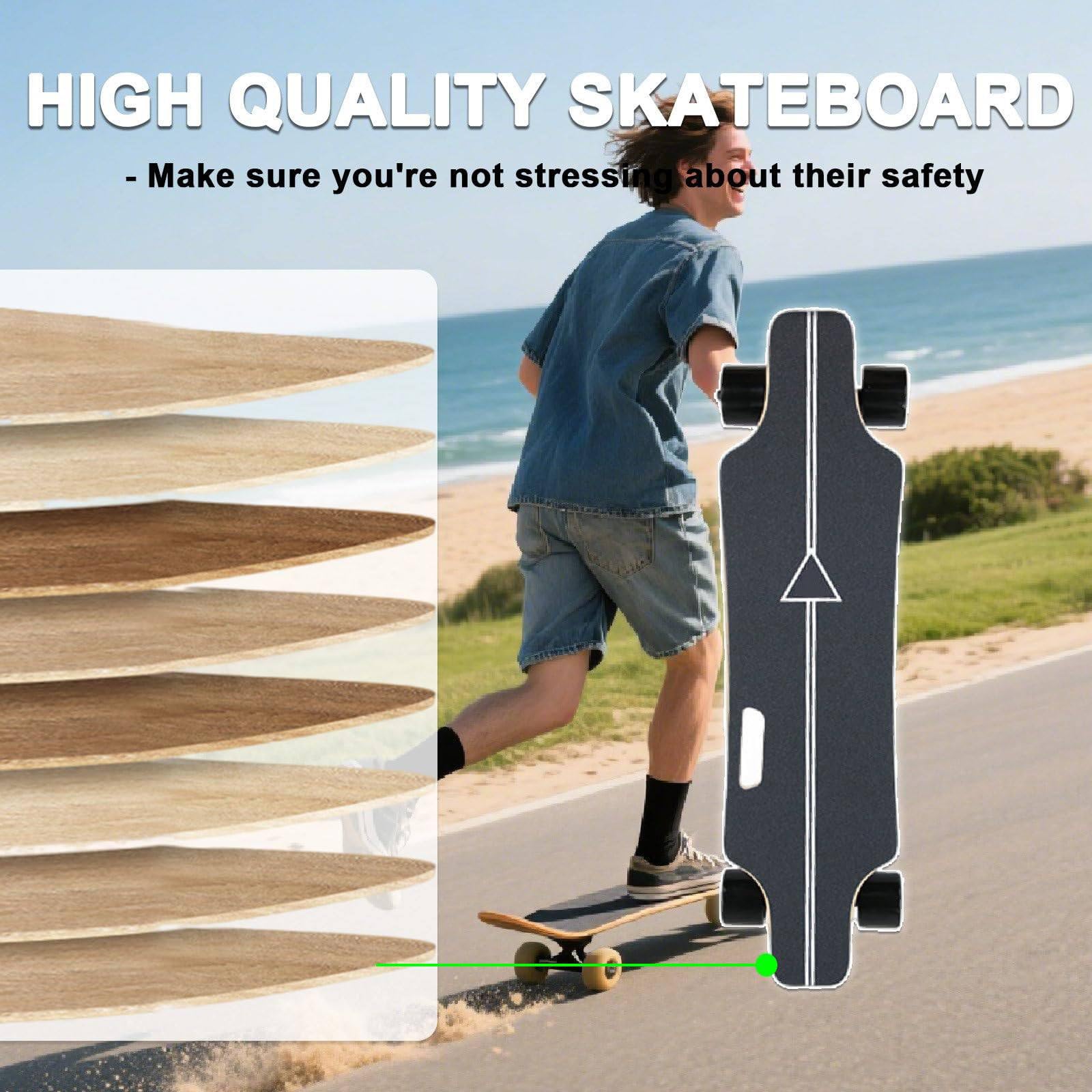Planche Électrique Tout-Terrain Adultes-Skateboard Électrique 700W, Double Moteur, Vitesse Maximale De 35 Km/H, Autonomie De 15/22 /30 Km, Charge De 150 Kg,Campus& Aventures Urbaines 22KM