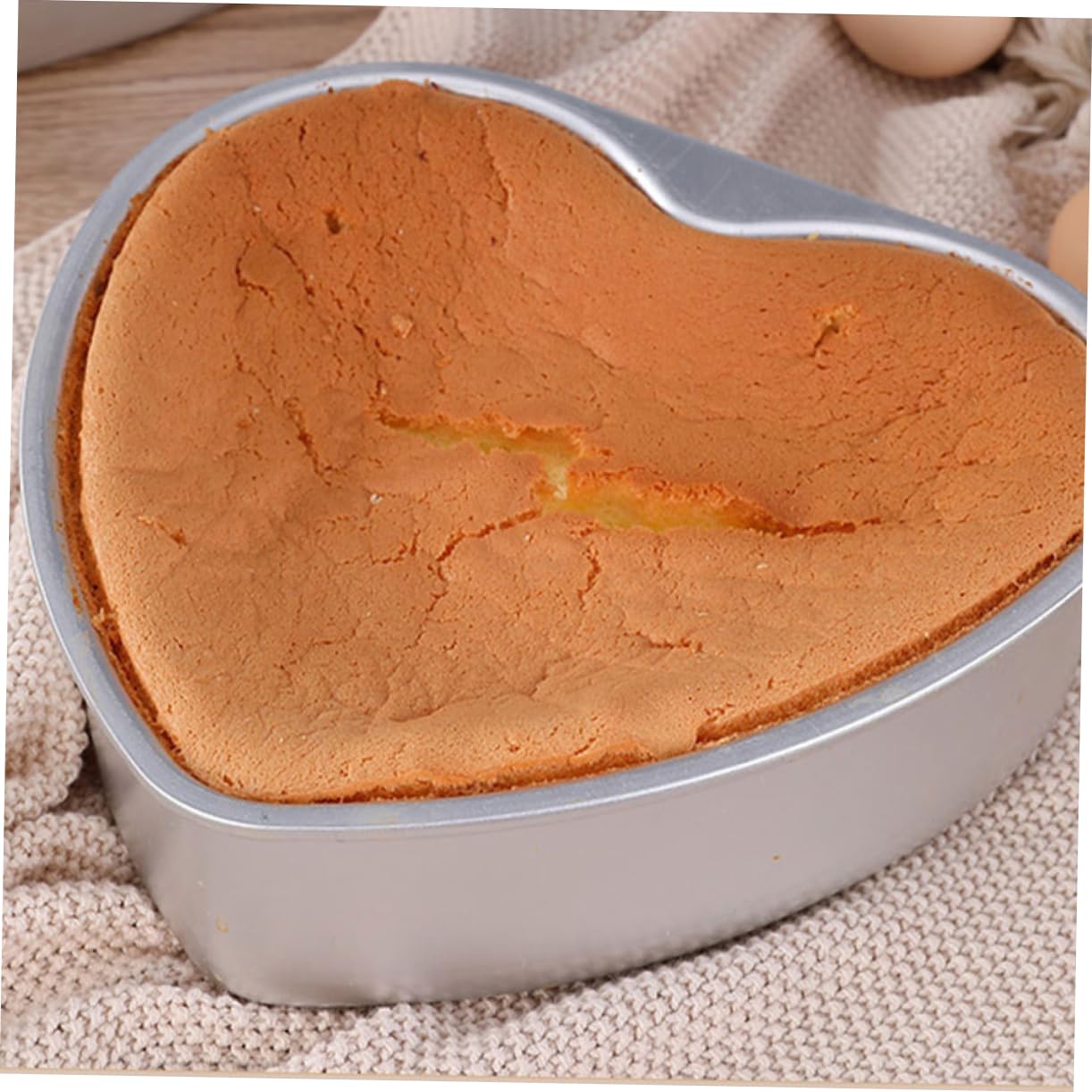TOPBATHY 6 Pièces Moule à gâteau coeur vacance the holiday moules à en forme de coeur casserole en acier inoxydable mousse moules à pâtisserie moule de cuisson micro-ondes mariage