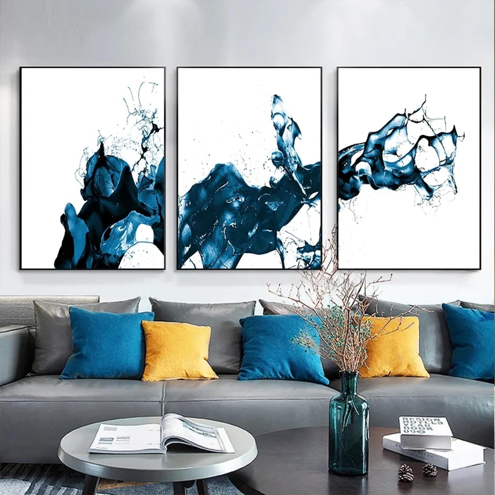 Pósteres de lienzo abstractos sin marco con diseño de agua salpicada moderna dsdsgog 8