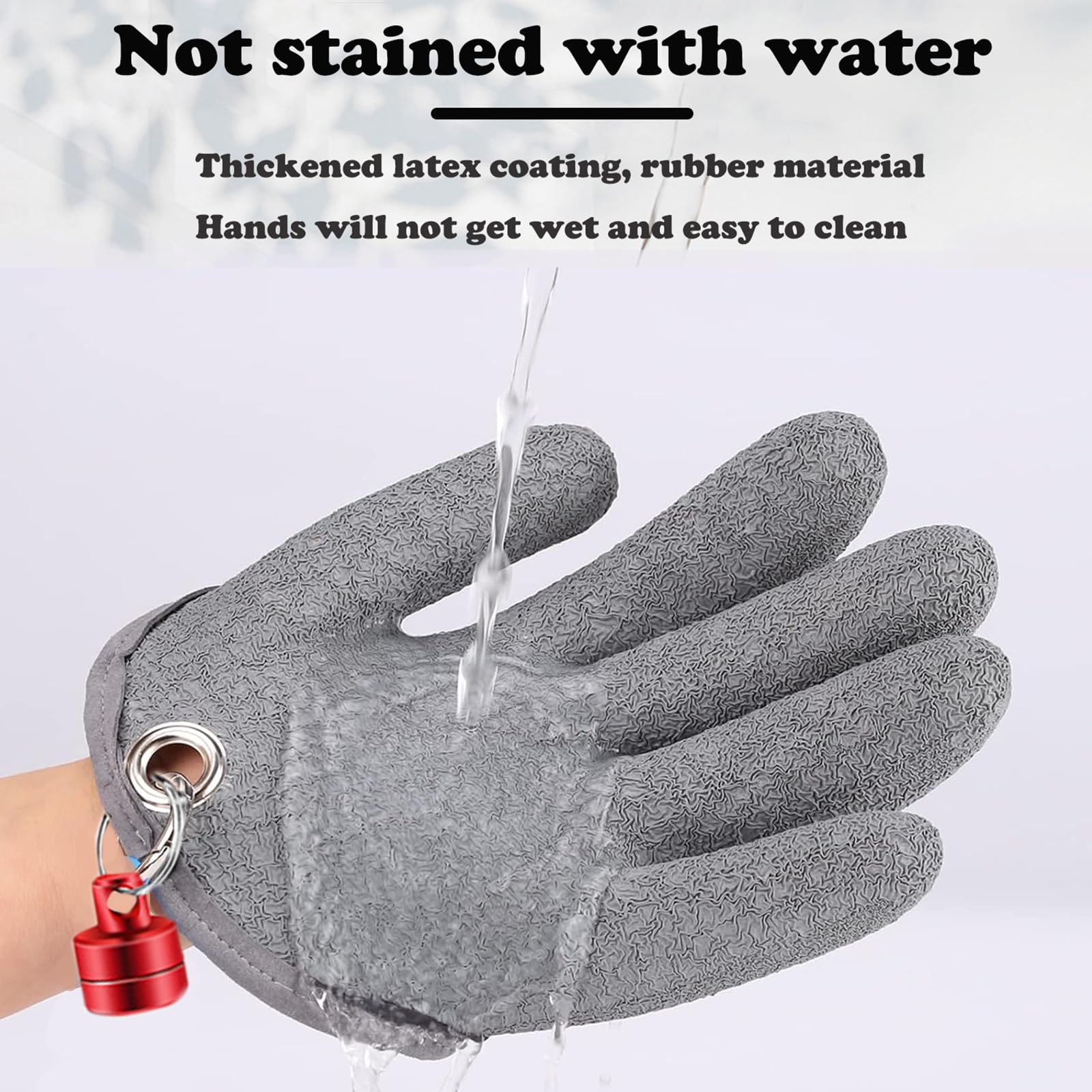 YULIAO 2 Stück Raubfisch Angelhandschuhe, Stichfeste Bissfest Wasserdicht Angelhandschuh, Fisch Fang Handschuhe, mit Magnetverschluss, für Den Sicheren Umgang mit Hecht Wels Sport & Freizeit