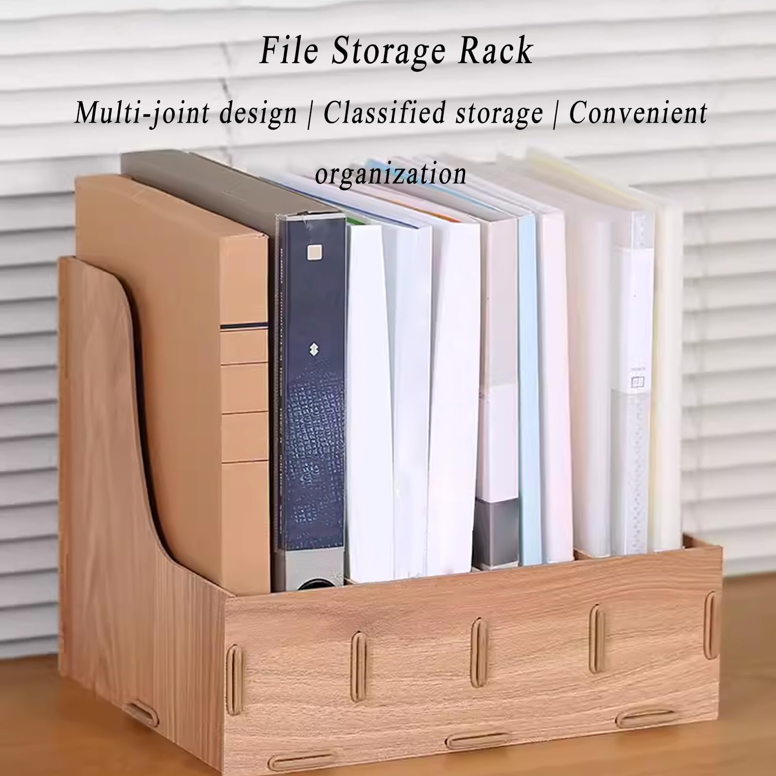 WEBN Revistero Plegable De 3 Compartimentos – Organizador De Escritorio Para Archivos A4 Y Revistas – Robusto Y Ajustable