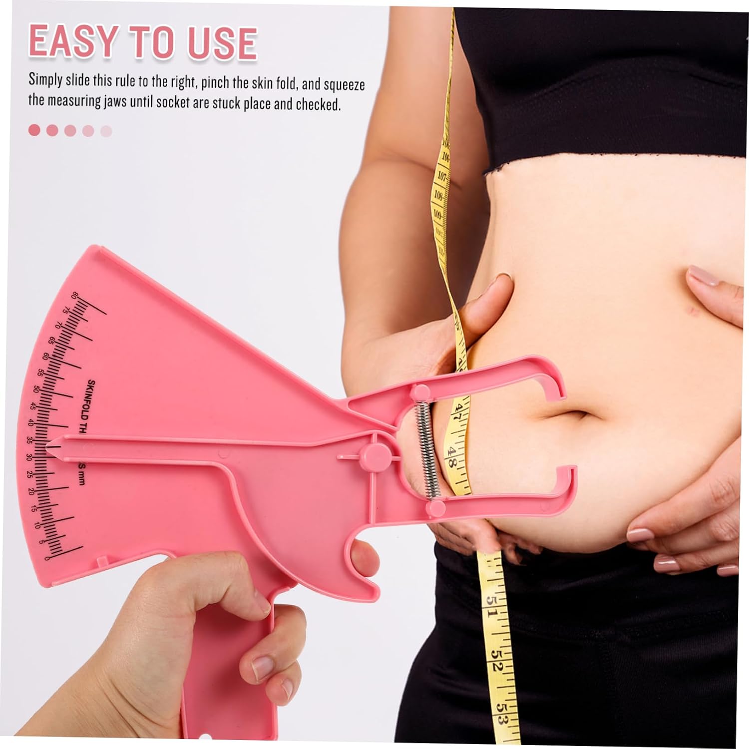 Skinfold Caliper Tool for Accurate Measurement Portable and Lightweight Calipers for Fitness Tracking Easy Use Skinfold Measuring Accessory