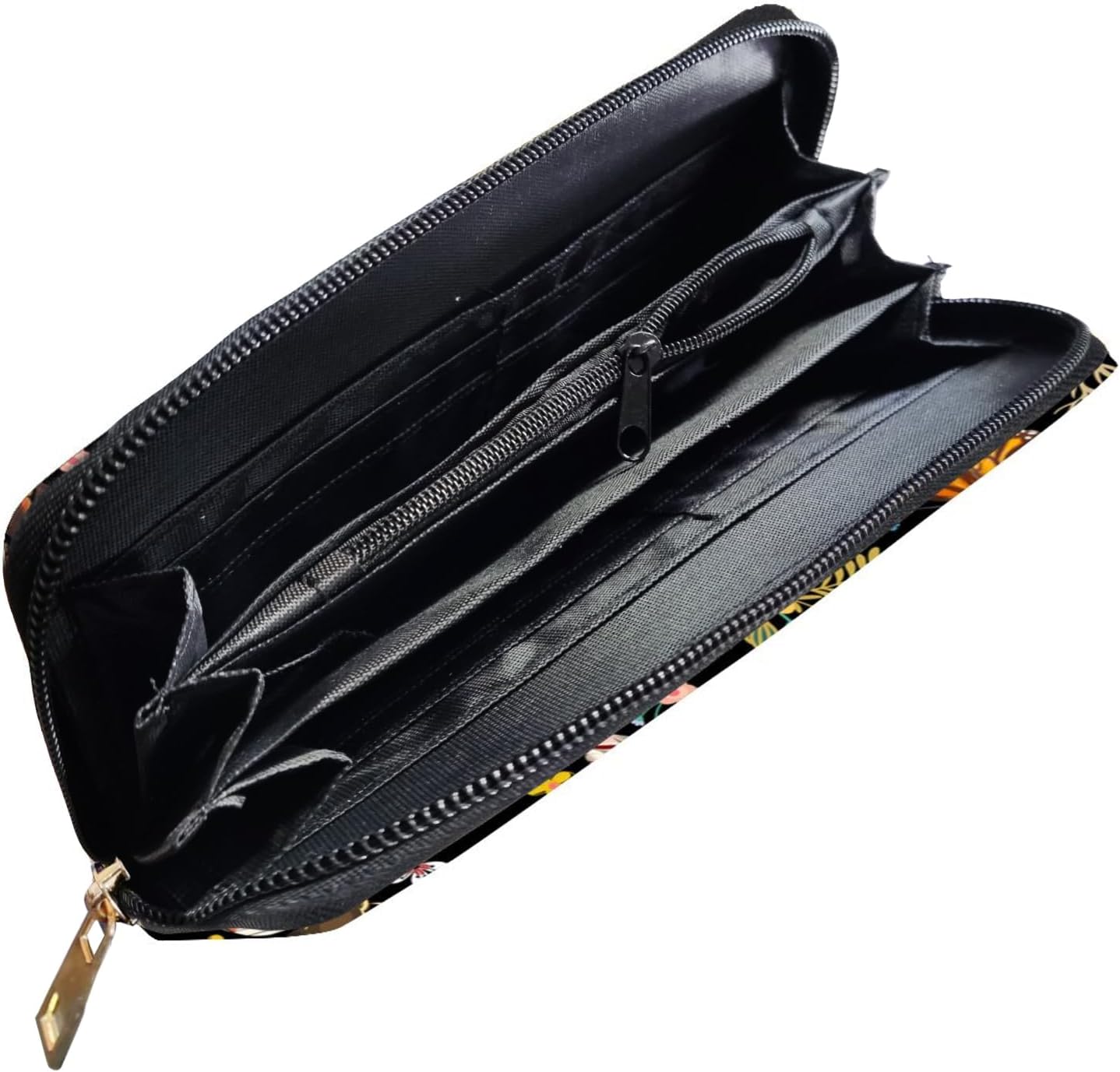 Magic Butterflies Wallet Slim Thin Leather Purse Wallet With Zip Around Clutch Casual Handbag For Phone Key Credit Cards - Image 4