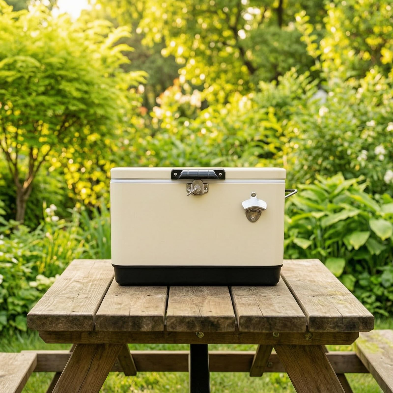 Kühlbox mit Tragegriff Dichtschließend Isolierbehälter mit Metalldeckelverschluss Stabil Isolierbox für Picknick