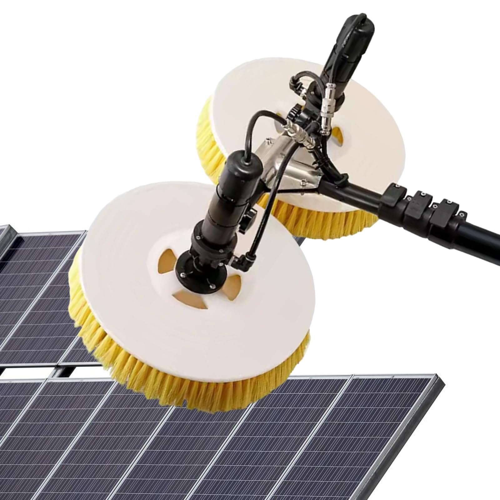 Aioneer Solar Panel Cleaning Brush & Pole Water Fed Pole Kit, For High Windows Cleaning, Solar Photovoltaic Panel Cleaning And Cleaning Cars Trucks Vans Caravans Windows,3.5M-5.5M