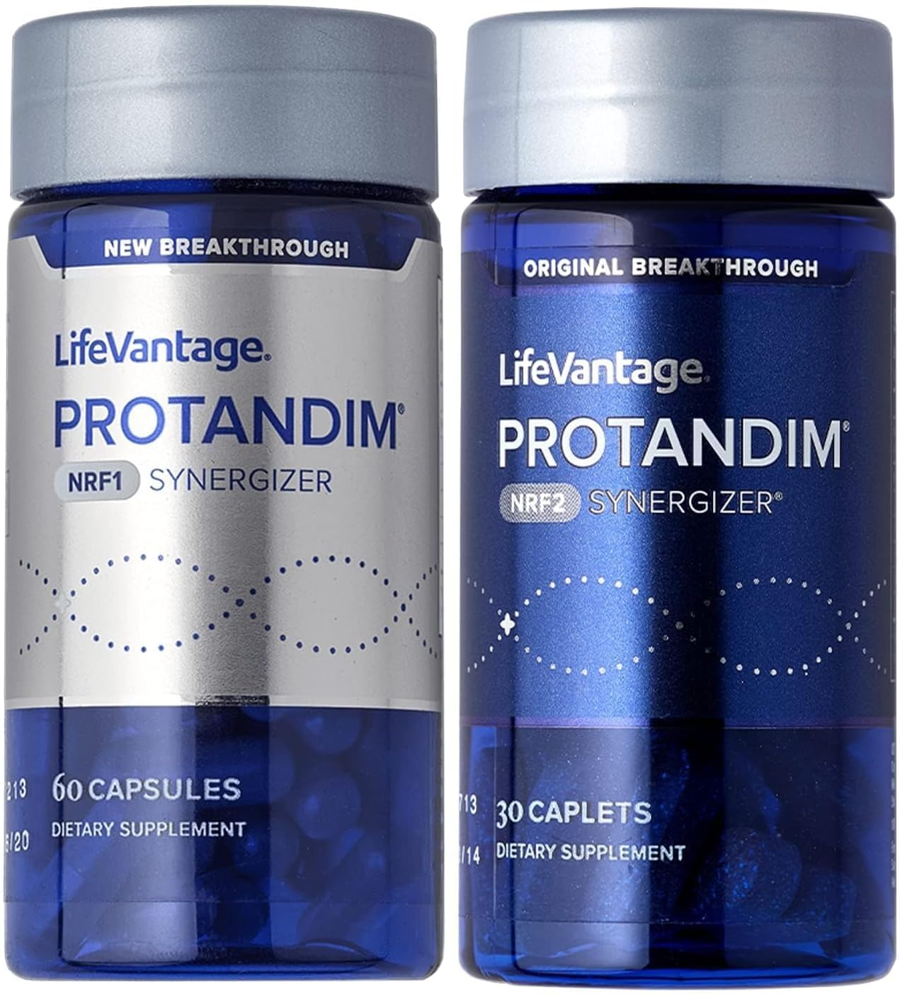 - LifeVantage Protandim Dual Synergizer, NRF1 (60 Caps) + Nrf2 (30 Caps) Activators, Healthy Aging, Antioxidant, Cellular Energy Boost, Heart Health, Ashwagandha, Turmeric, CoQ10