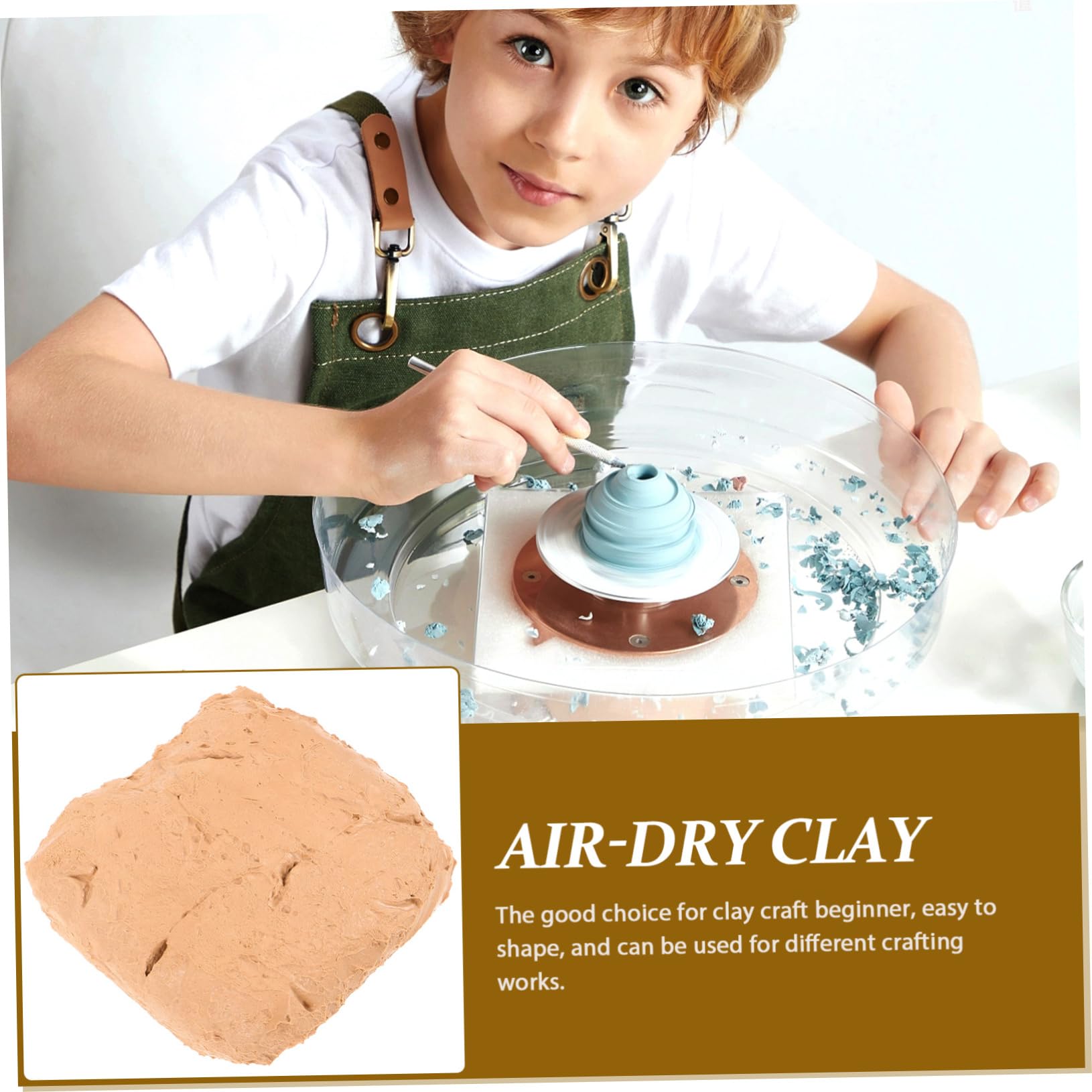 Lurrose Pâte à Modeler à Séchage à L’air 6 Pièces Abs Beige