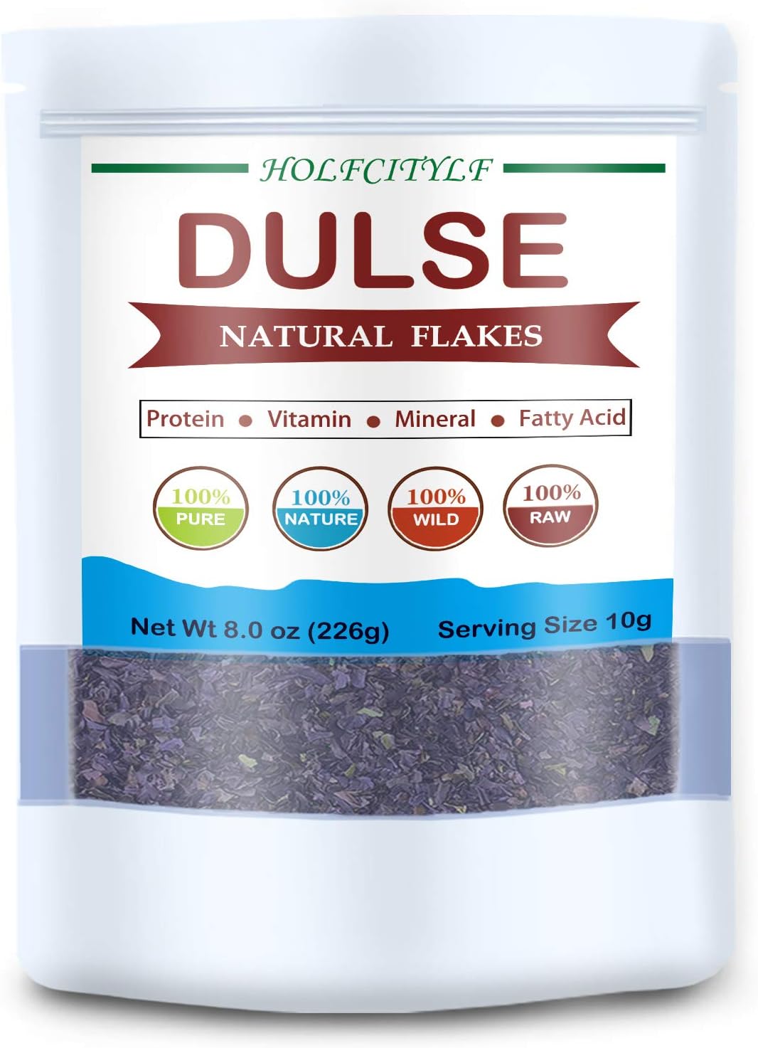 Natural Dulse Flakes, 100% Pure Sea Vegetables, No Gmo, Sun Dried (Dulse Flakes-8oz)
