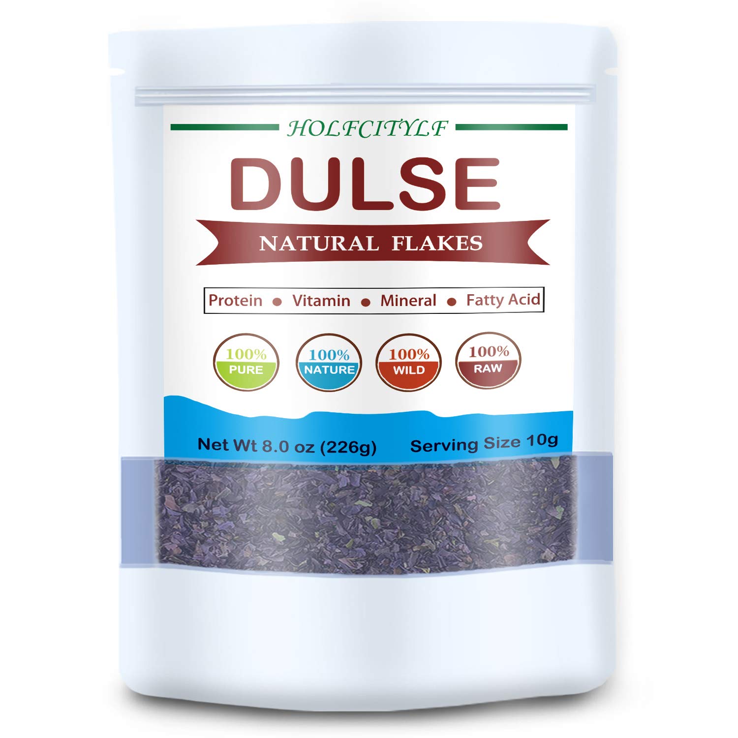 Natural Dulse Flakes, 100% Pure Sea Vegetables, No Gmo, Sun Dried (Dulse Flakes-8oz)