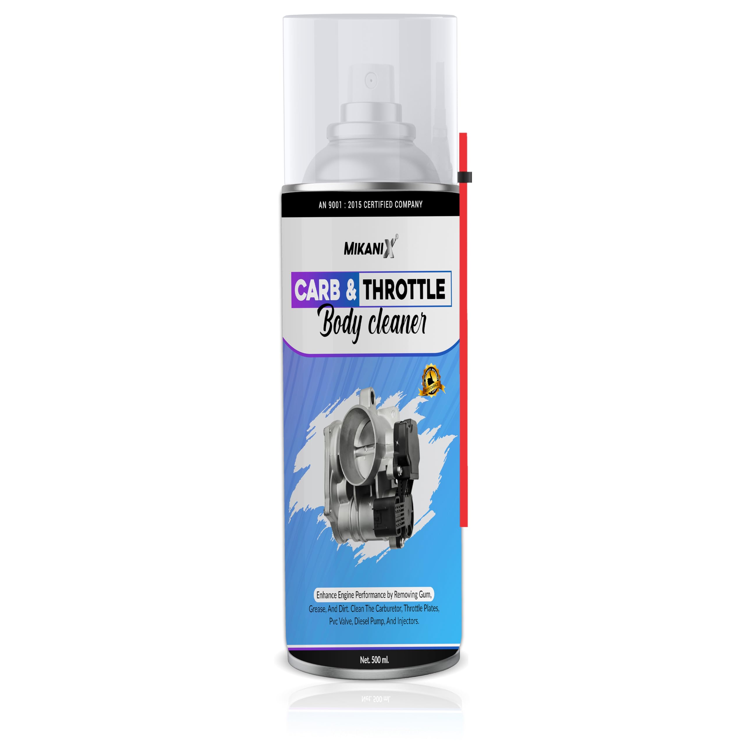 MIKANIX Throttle Body Cleaner Spray/Car & Bike Engine Cleaner for Choke Carburettor to Clean Carbon Deposits (500 ML)