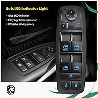 Vista 5 de YHTAUTO Master - Interruptor de ventana eléctrica de repuesto para Jeep Grand Cherokee y Dodge Durango 2014-2015, 11 pines, sin espejos plegables