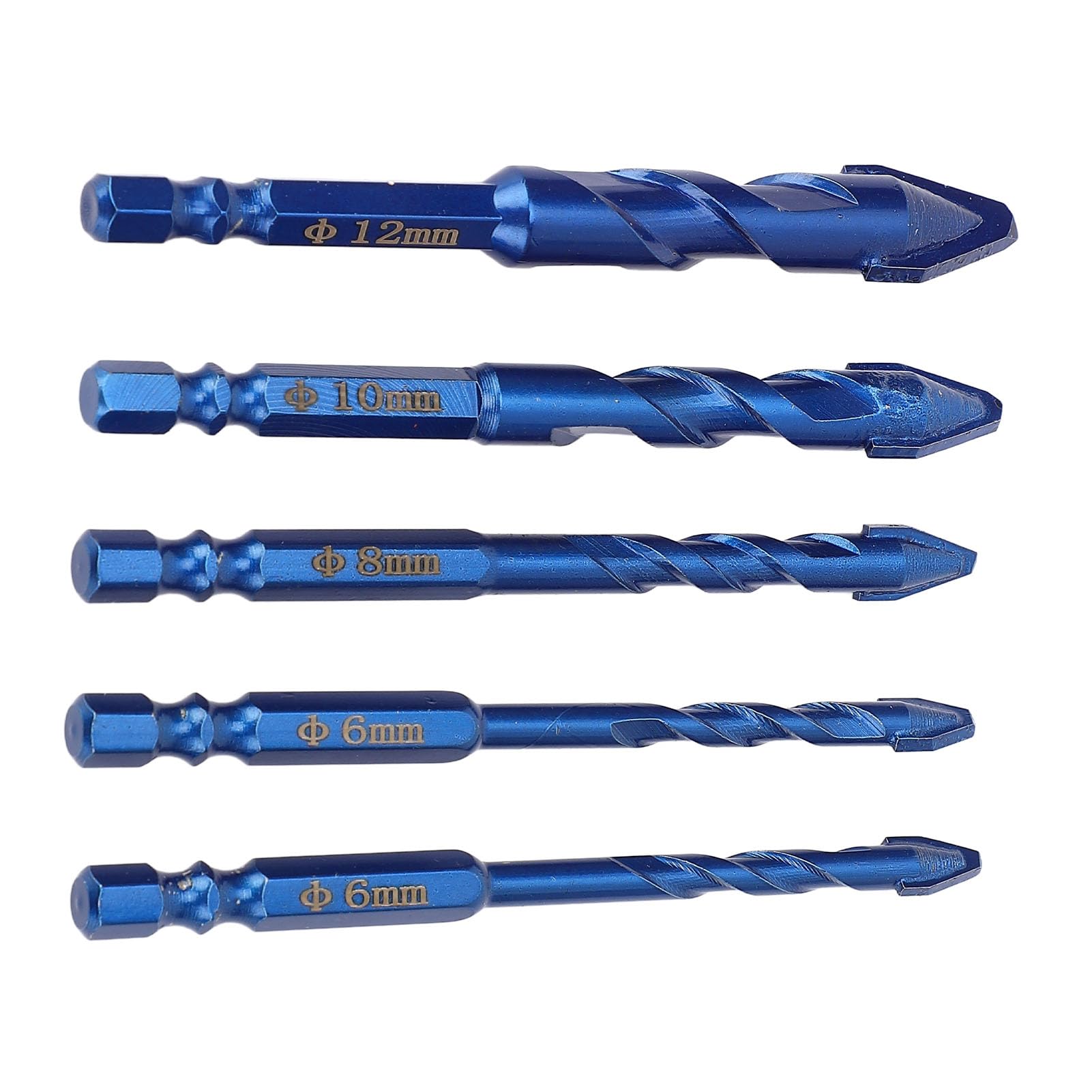 5Pcs Crooked Head Eccentric Drill Special High Strength Twist Bit Set High Speed Tungsten Steel M35 for Masonry Concrete