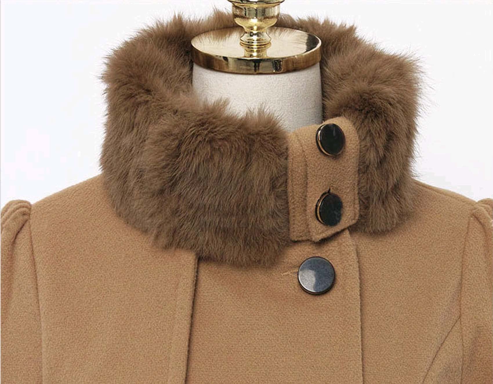 Autunno e Inverno Moda Casual Donna Slim Lungo Cappotto Di Lana Doppiopetto Cappotto Di Lana Trench Donne