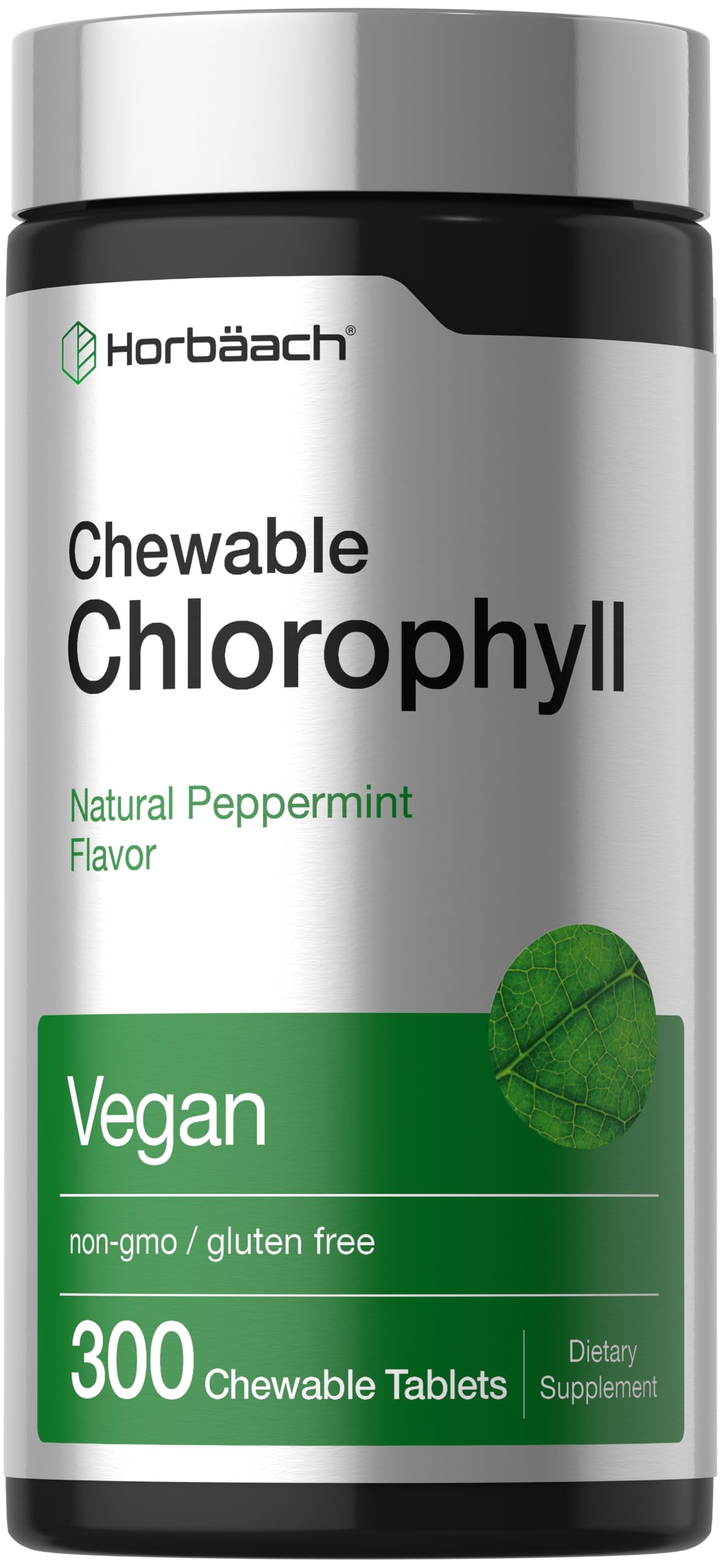 Horbäach Chlorophyll Pills | 300 Chewable Tablets