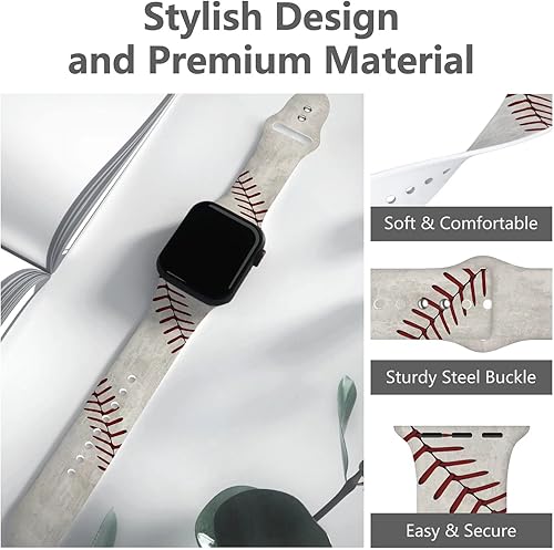 Vista 75 de Holidays - Correa de reloj compatible con Apple Watch de 1.49, 1.57, 1.61, 1.65, 1.65 y 1.73 pulgadas, correa de reloj inteligente de silicona
