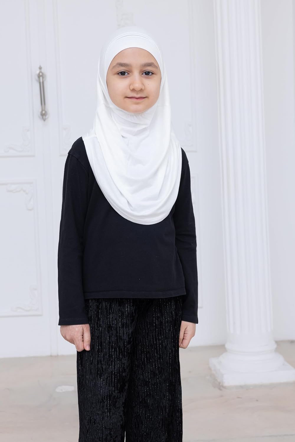ihvan online, Ready to Wear Instant Hijab for Girls, Soft Viscose One-Piece Headscarf for Kids, Daily Wear & Prayer & Travel