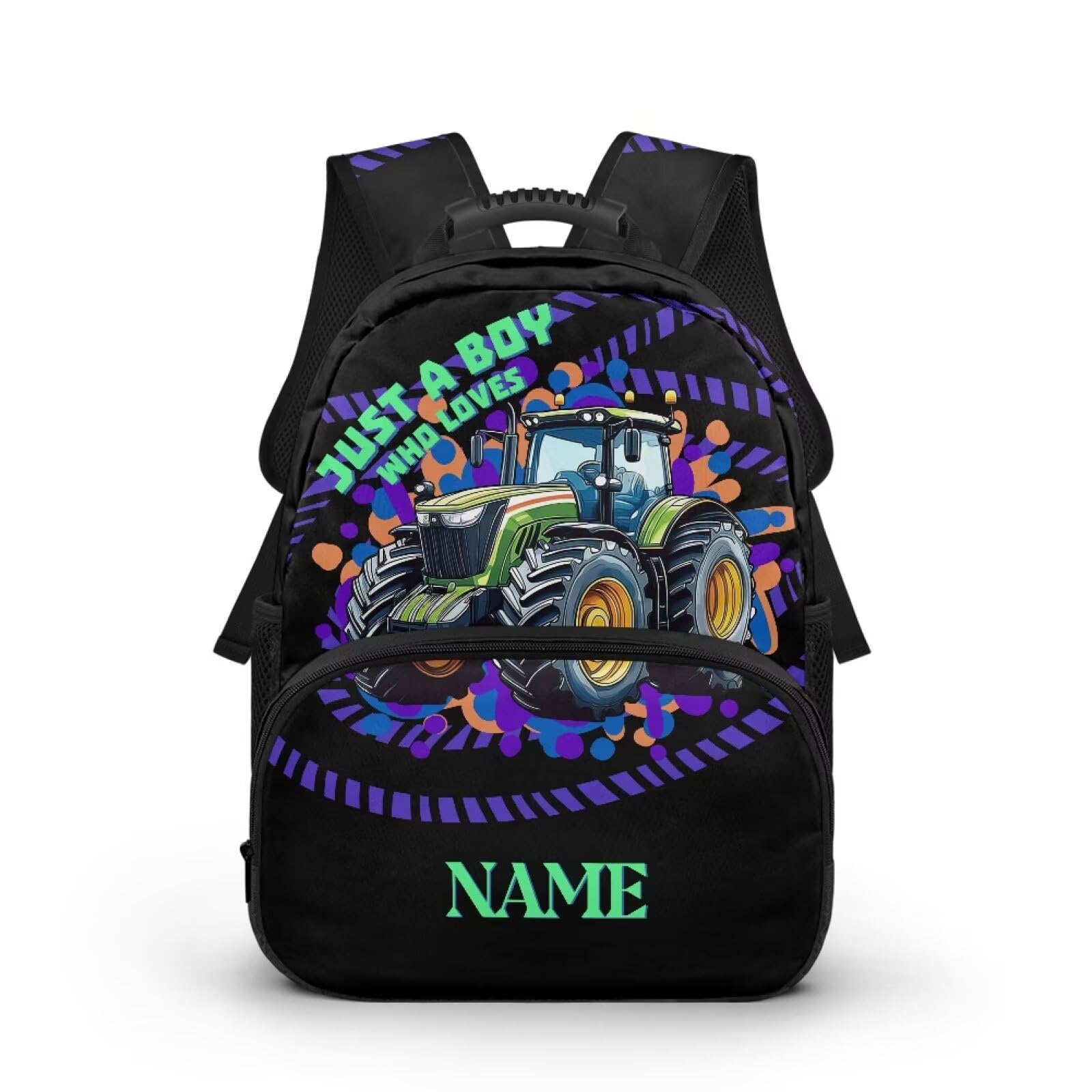 COEQINE Mochila personalizada para niños de 6 a 8 años, mochila escolar para niños de 6 a 8 años, mochila escolar para niños pequeños con etiquetas de nombre, mochila transpirable de 17 pulgadas