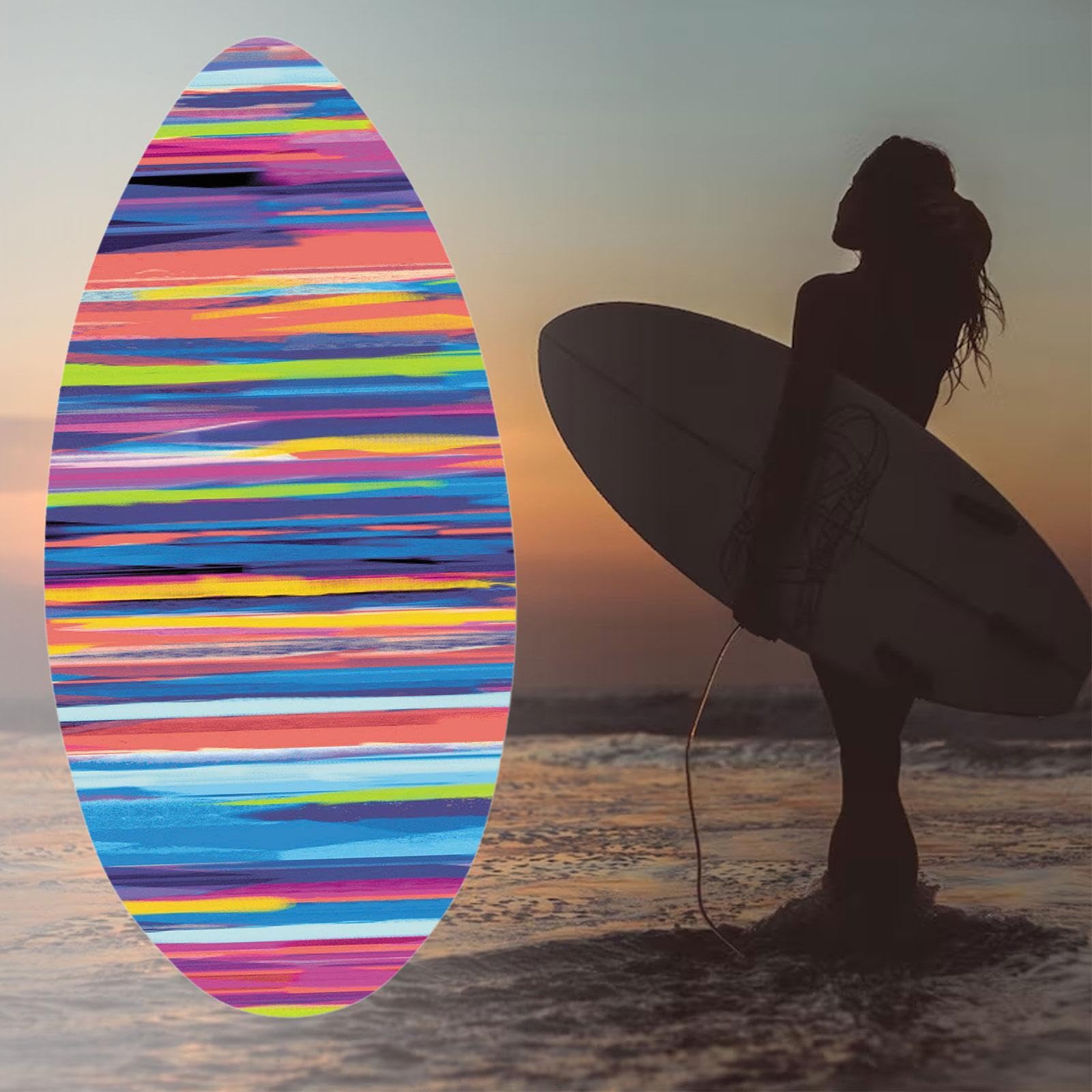Skimboard für Strandwasser, Surfbrett Haltbarkeit, Holz Bodyboard, Skimboard für Anfänger, Jugendliche, Alle Skimming Fans, Erwachsene, Kinder, 30inch