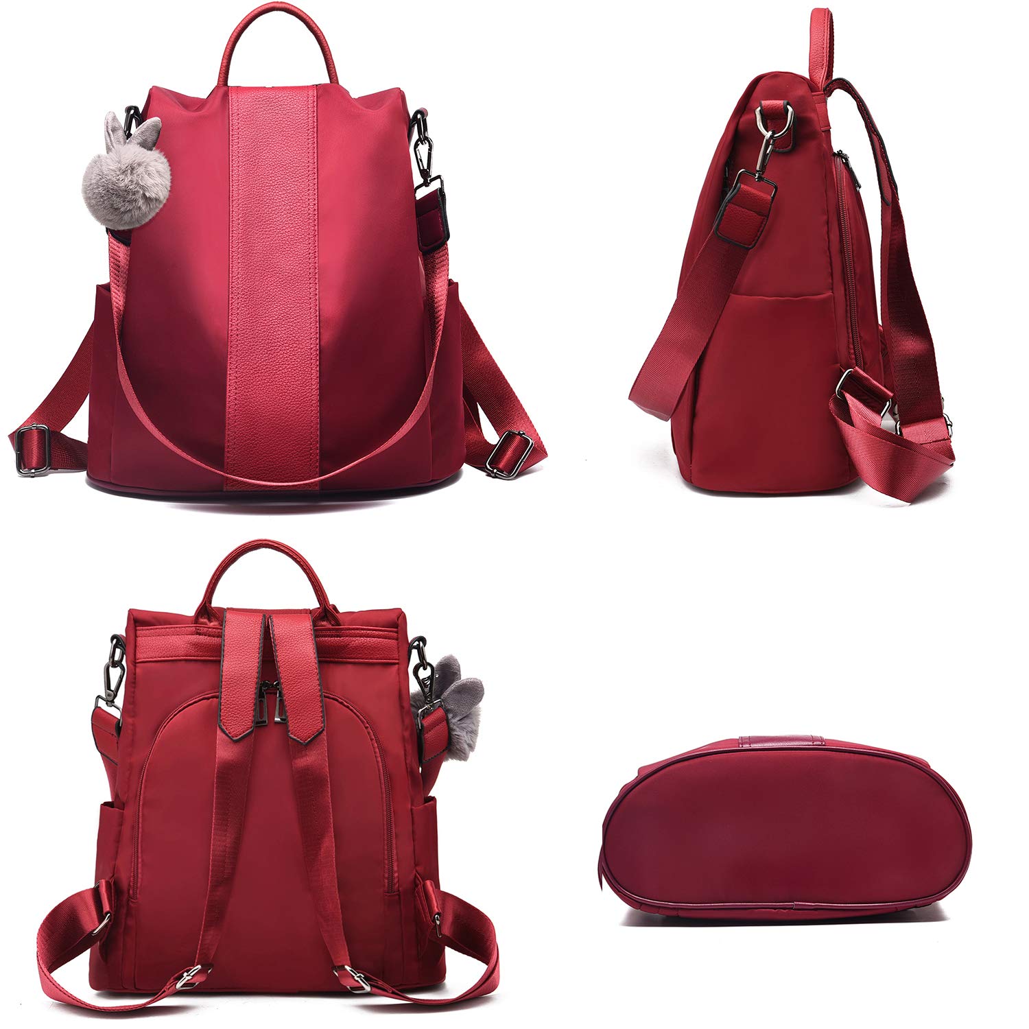 Charmore Zaino da Donna Antifurto Borse Nylon impermeabile Daypack Spalla per Viaggio Lavoro Scuola