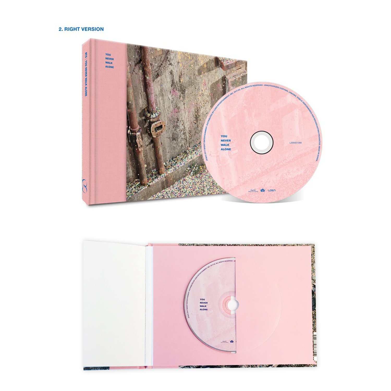BTS - Wings : You Never Walk Alone [ RIGHT Ver. ] + 1 Hand Mirror + 5 Extra Photos