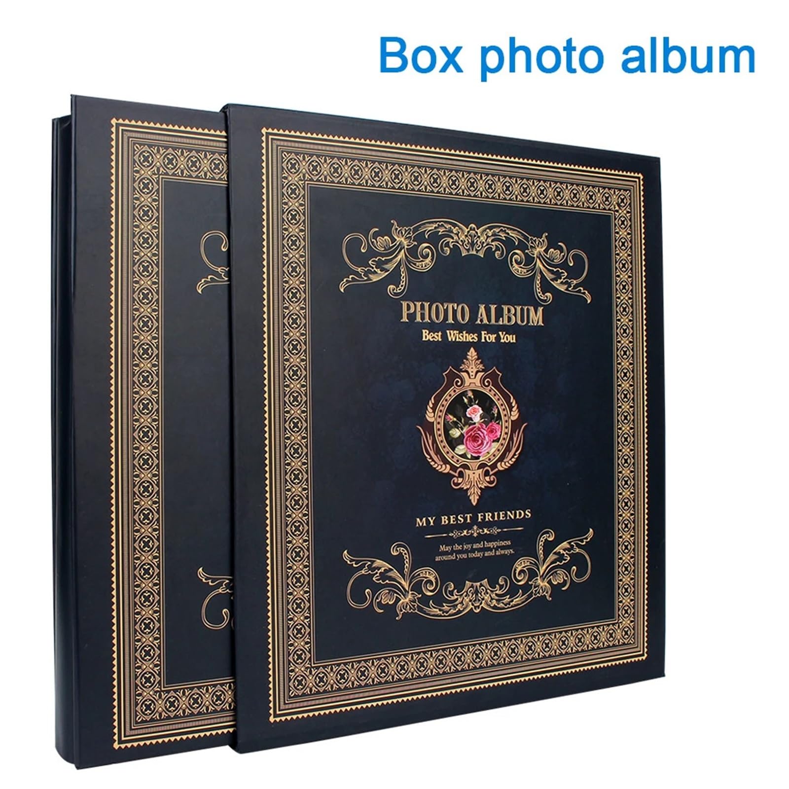 Fotoalbum 6 Zoll Lagerung Scrapbooking 500 Taschen Vintage Fotoalben Bild Fall for Kinder Fotoalbum Rahmen Boxed Album(Brown)