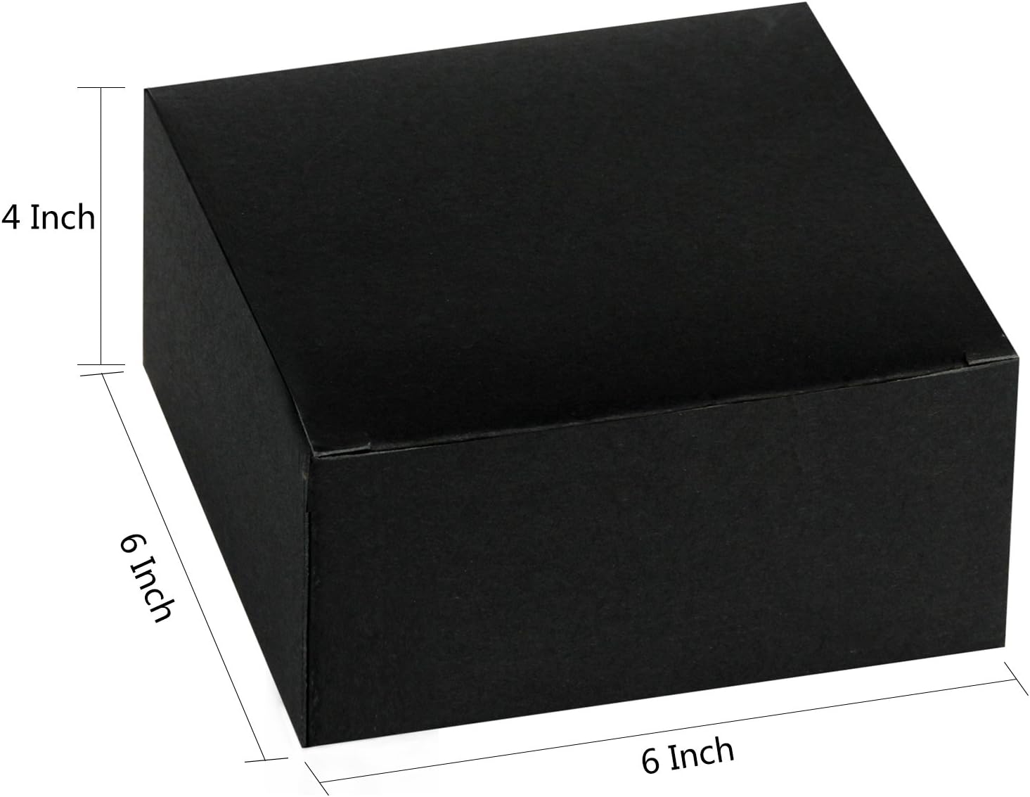TOP оƒƒERS RUSPEPA Recycled Cardboard Gift Boxes - 6X 6X 4 Gift Favor Boxes with Lids in Bulk - 20 Pack - Black