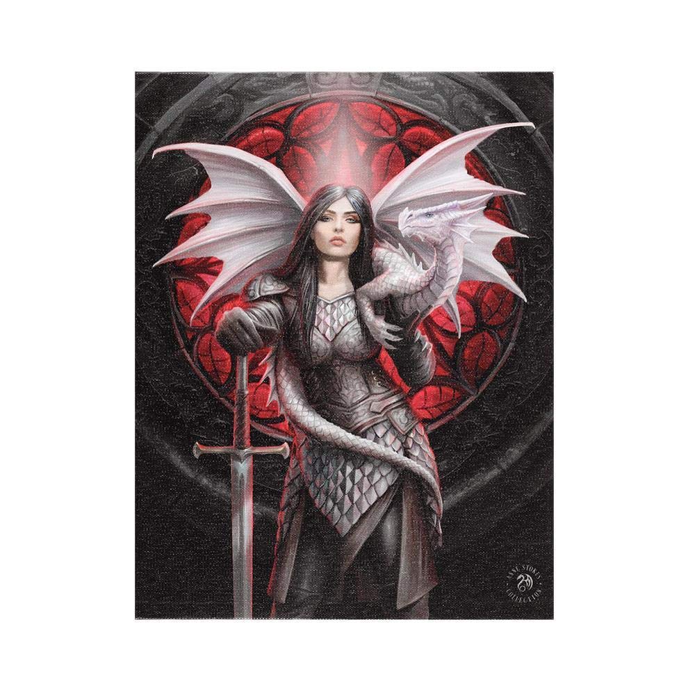 Canvas Plaque | Valour by Anne Stokes | H19.4cm x W25cm x D1.4cm | Pack of 1