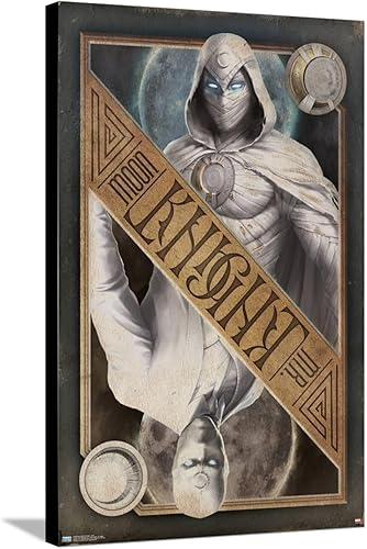 Trends International Marvel Moon Knight - Póster de pared de tarjetas, 22.37 x 34.00 pulgadas, lienzo estirado