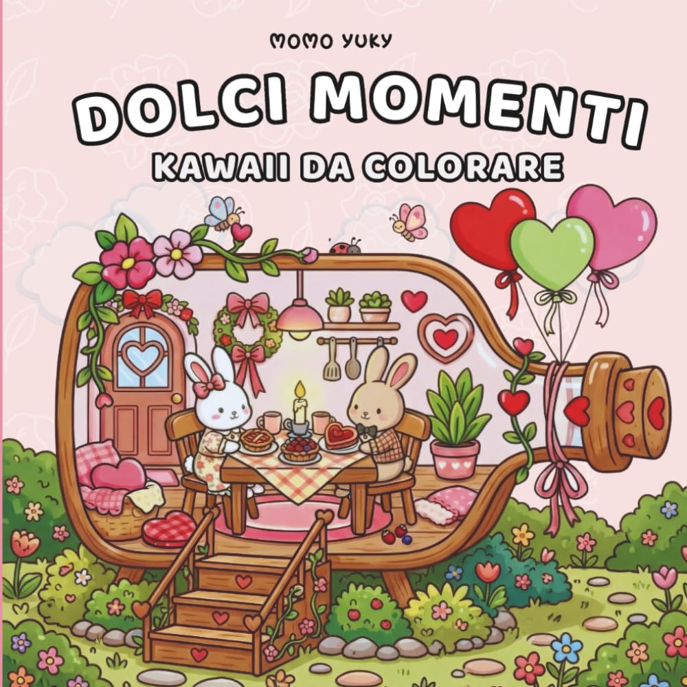 Dolci Momenti Kawaii da colorare: 45 teneri e divertenti disegni da colorare per bambini e adulti