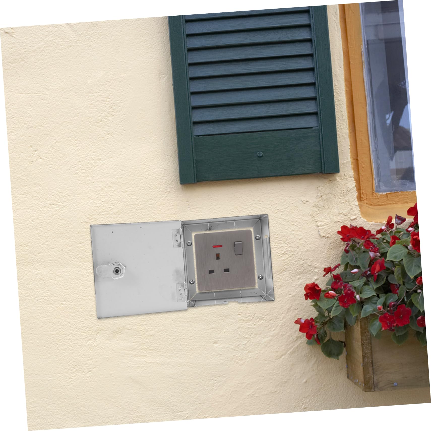 2 De Enchufes Eléctricos Antirrobo Con Bloqueo Resistentes Para Exteriores Para Bebés Inoxidable Plateado