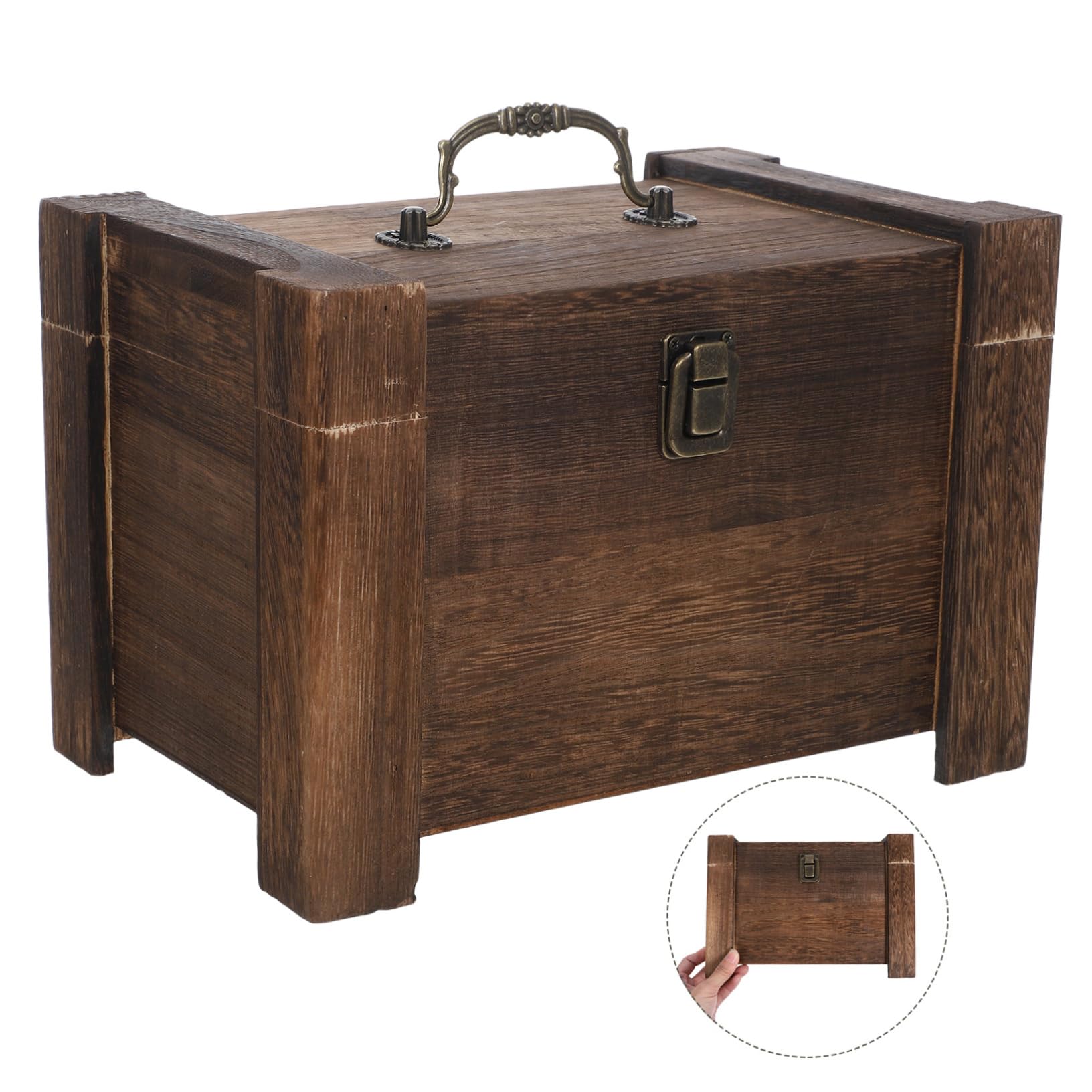 ULTECHNOVO Caja Organizadora de Té de Madera de Pino 24, 5x16, 5 X 17