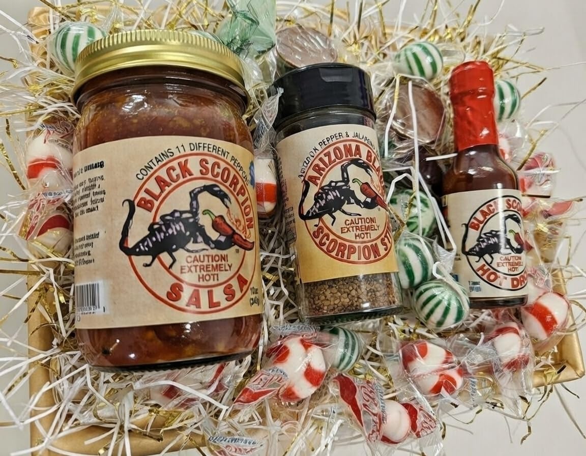 Black Scorpion Trio Basket with Arizona Made Chocolates